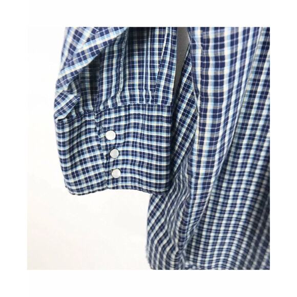 Saddle King Vintage Shirt Mens Size 17.5 Pearl Snap Western Rockabilly Plaid USA - Picture 4 of 6